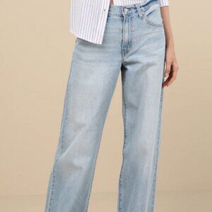Levi's Baggy Dad Light Wash Cotton Denim Mid-Rise Wide-Leg Jeans - Size 26